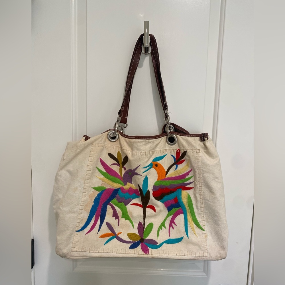 Gorgeous Nahui Olin otami tote bag with leather straps